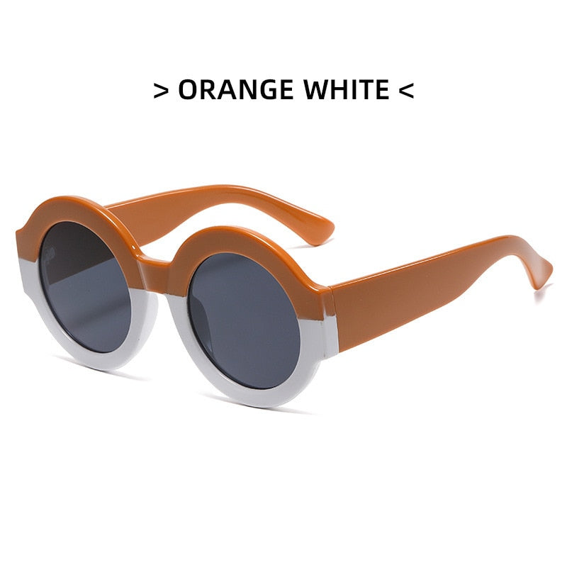 Lonsy Women's Sunglasses Round Leopard Double Color Mn13033 Sunglasses Lonsy C6 As Picture