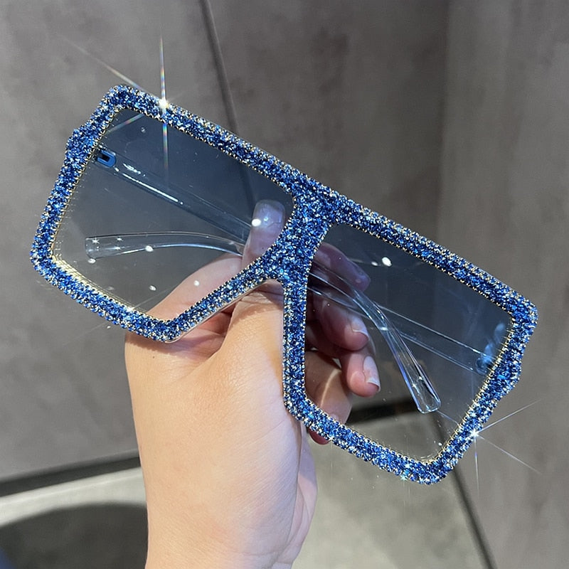 Monique Orenda Women's Full Rim Square Acetate Frame UV400 Sunglasses 85970 Sunglasses Monique Orenda Blue CN Other