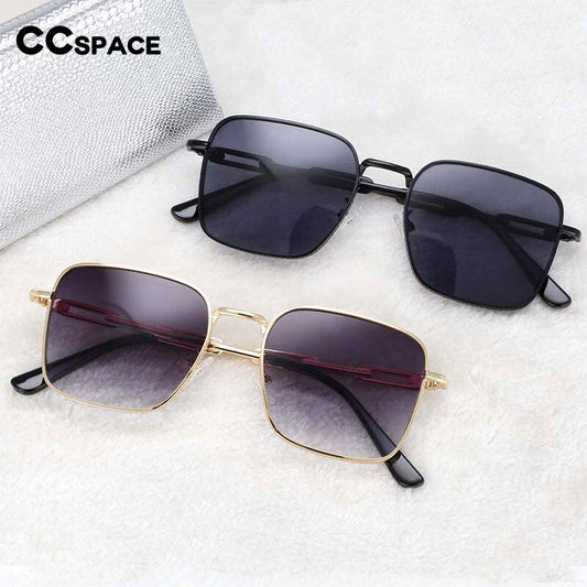 CCSpace Unisex Full Rim Rectangle Resin Alloy Frame Sunglasses 54448