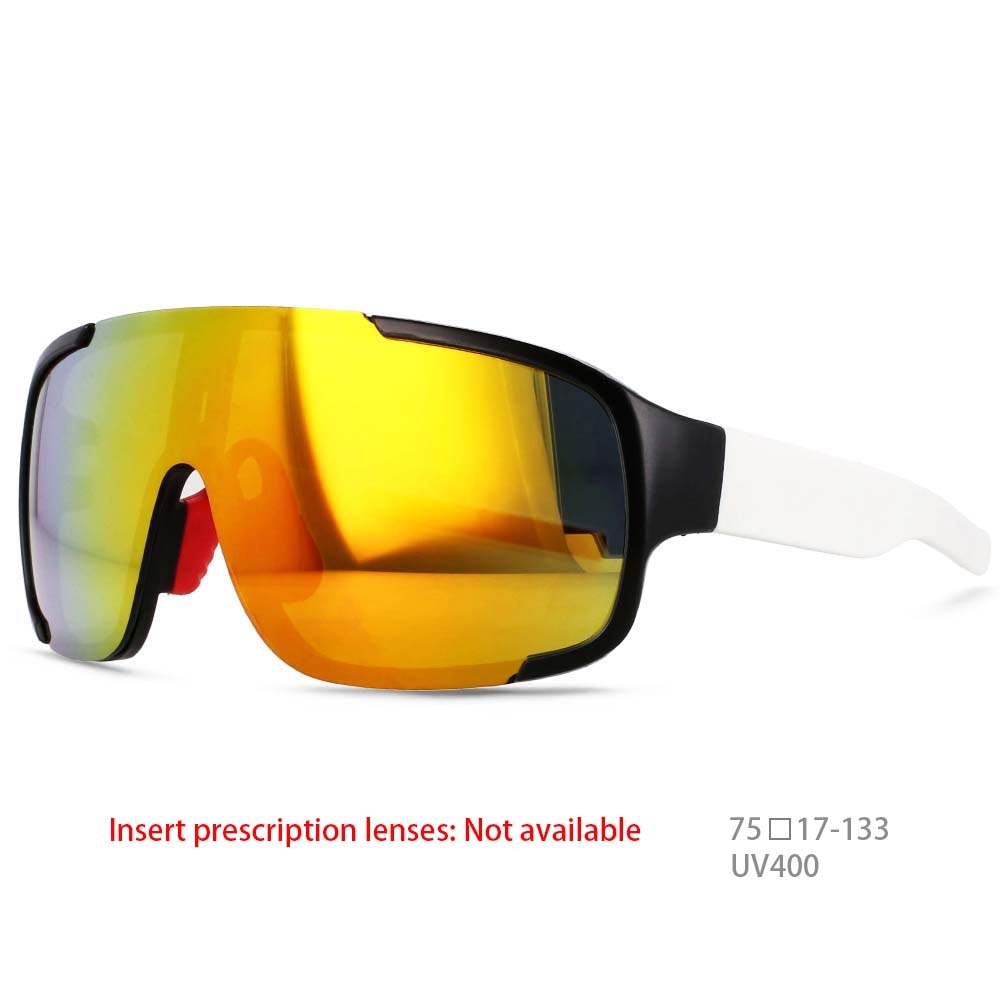 CCSpace Unisex Full Rim Oversized Rectangle Goggle Resin Frame Sunglasses 54511 Sunglasses CCspace Sunglasses Black-purple 54511