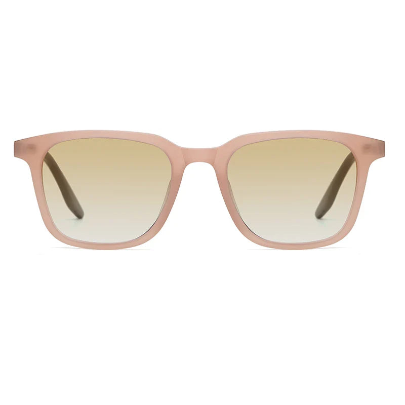 Black Mask Unisex Full Rim Square Acetate Gradient Sunglasses 9020 Sunglasses Black Mask Pink-Brown As Shown