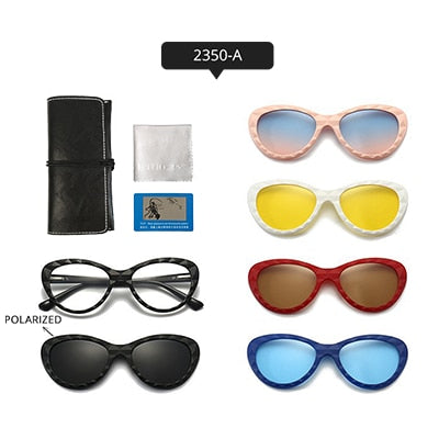 Ralferty Women's Full Rim Square Cat EyeTr 90 Acetate Eyeglasses With Clip On Polarized Sunglasses TR2345 Clip On Sunglasses Ralferty 2350-A China As picture