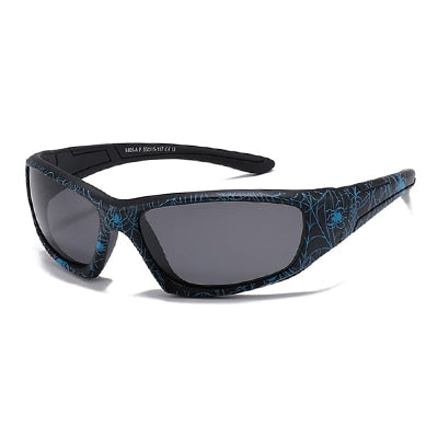 Ralferty Unisex Children's Full Rim Rectangle Acetate Polarized Sunglasses M805 Sunglasses Ralferty C13 Matt Black China As picture