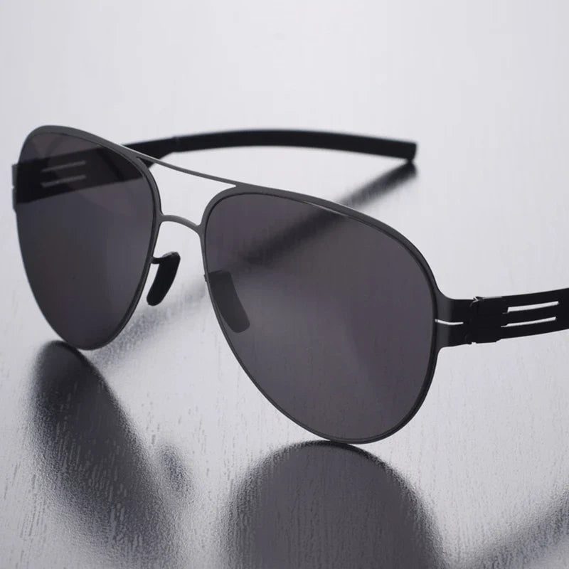 Black Mask Unisex Full Rim Oval Stainless Steel Polarized Sunglasses 0132 Sunglasses Black Mask Black As Shown