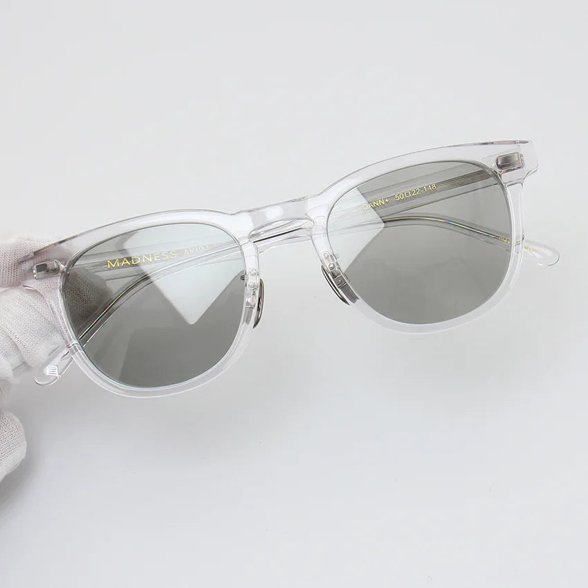 Black Mask Mens Full Rim Square Acetate Sunglasses Bmypdann Sunglasses Black Mask Crystal-Light Gray As Shown
