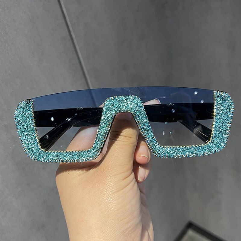 Monique Orenda Women's Semi Rim Square Acetate Frame UV400 Sunglasses 8248 Sunglasses Monique Orenda Blue Blue China Other