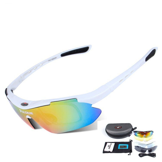 Yimaruili Men's Semi Rim Rectangle Acetate One Lens +5 Polarized Sport Sunglasses F0089 Sunglasses Yimaruili Sunglasses White Other