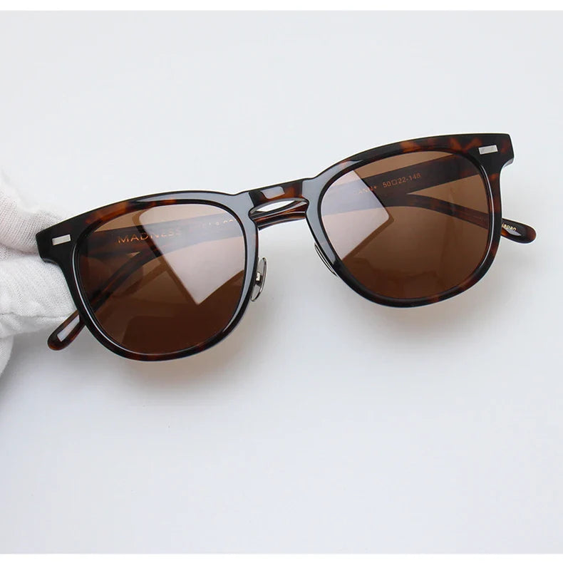 Black Mask Mens Full Rim Square Acetate Sunglasses Bmypdann Sunglasses Black Mask Tortoise-Brown As Shown
