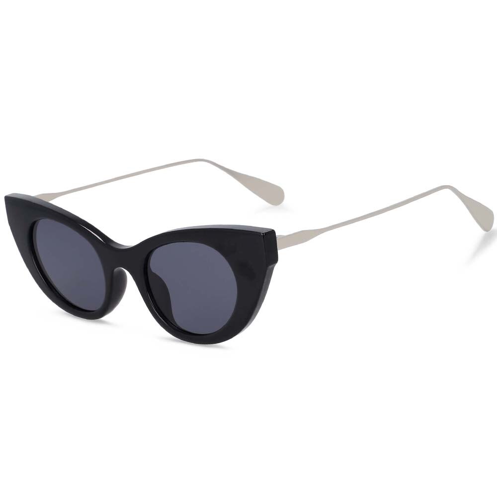 CCSpace Women's Full Rim Cat Eye Resin Frame Sunglasses 54236 Sunglasses CCspace Sunglasses Black 54236