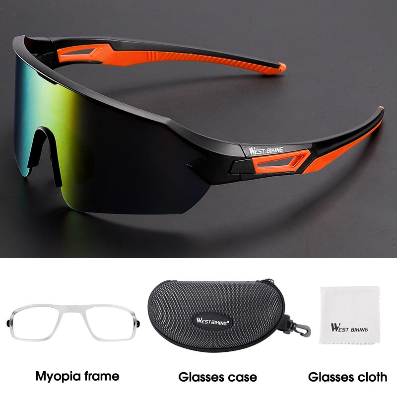 West Biking Unisex Full Rim Acetate Polarized Sport Sunglasses YP0703135 Sunglasses West Biking UV400 Orange China