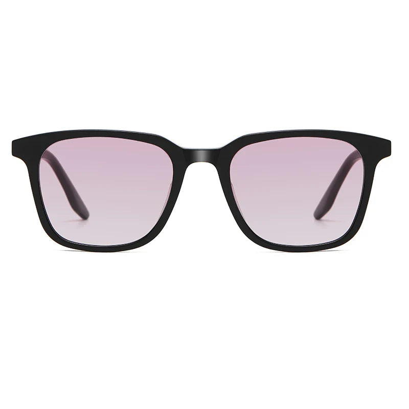 Black Mask Unisex Full Rim Square Acetate Gradient Sunglasses 9020 Sunglasses Black Mask Black-Purple As Shown