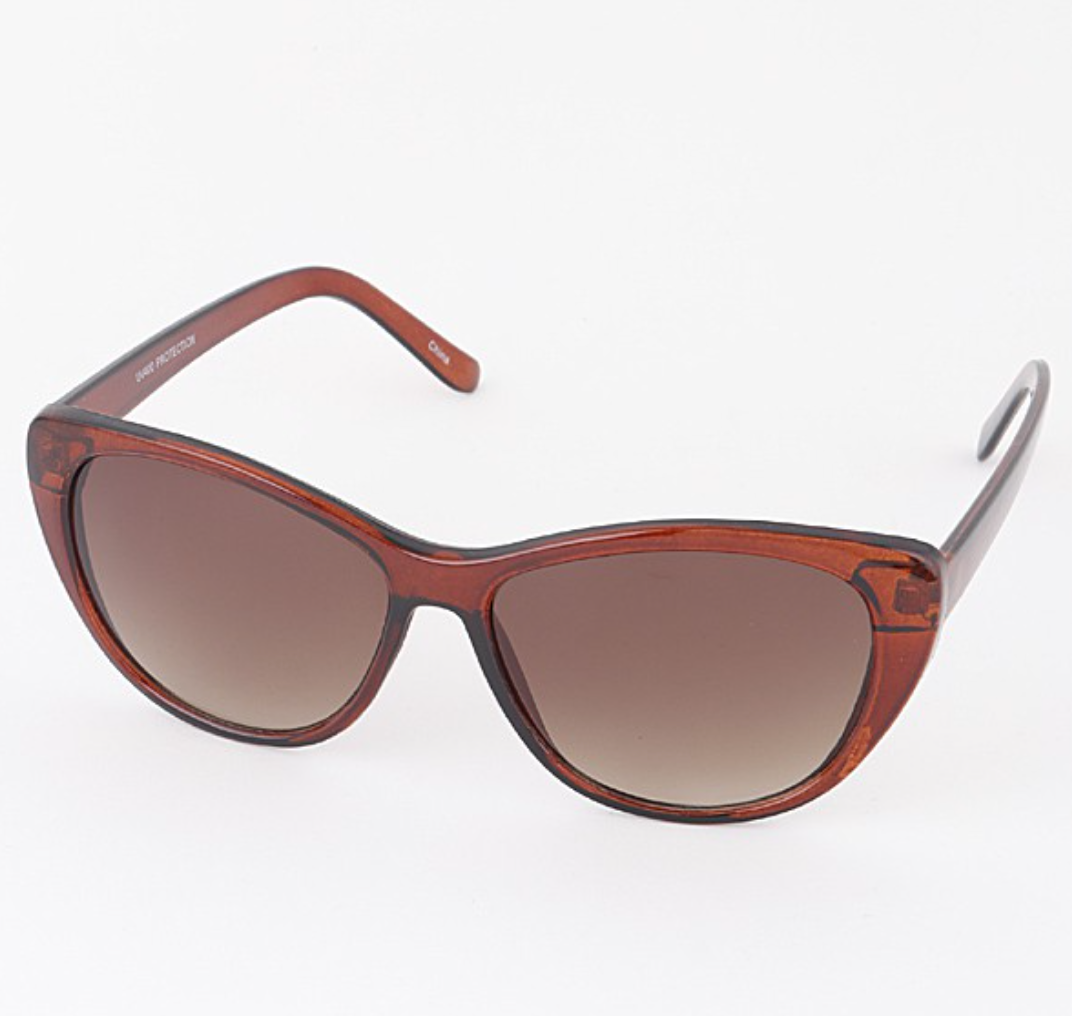 Brown Round Cateye Sunnies
