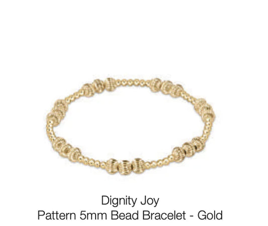 dignity joy pattern 5mm bead bracelet