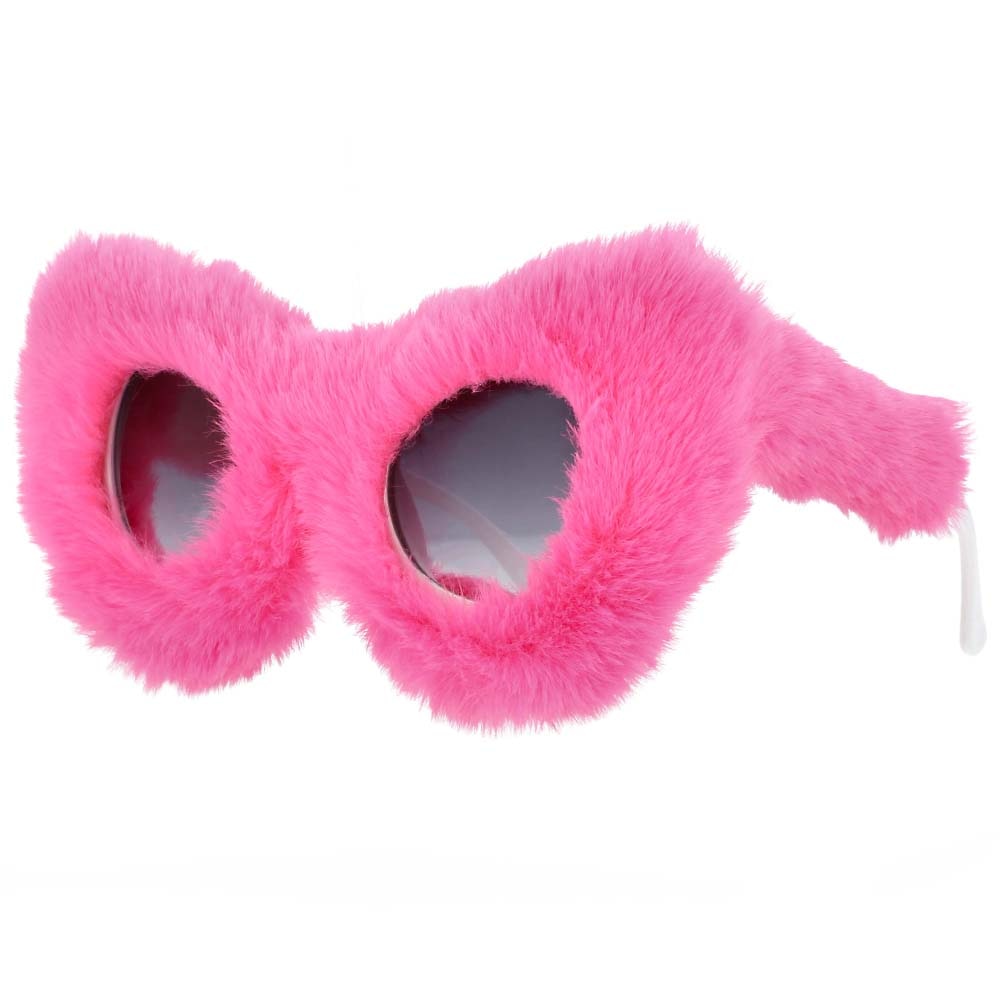 CCSpace Women's Full Rim Velvet/Resin Handcrafted Cat Eye Frame Sunglasses 54190 Sunglasses CCspace Sunglasses rose-red