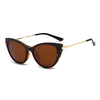 Ralferty Women's Full Rim Oval Cat Eye Acetate Eyeglasses With Clip On Polarized Sunglasses 2353 Clip On Sunglasses Ralferty Leopard As picture