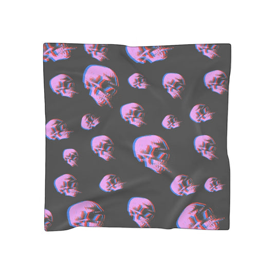Skull With Burning Cigarette - Van Gogh Tribute | Art Freak Pop Scarf