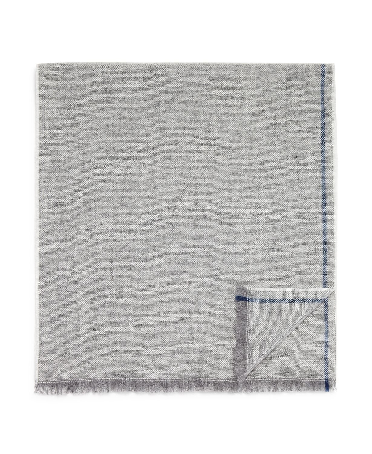 The Men's Store Lightweight Solid Border Scarf Light Gray