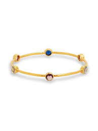 Milano 6-Stone Bangle Gold