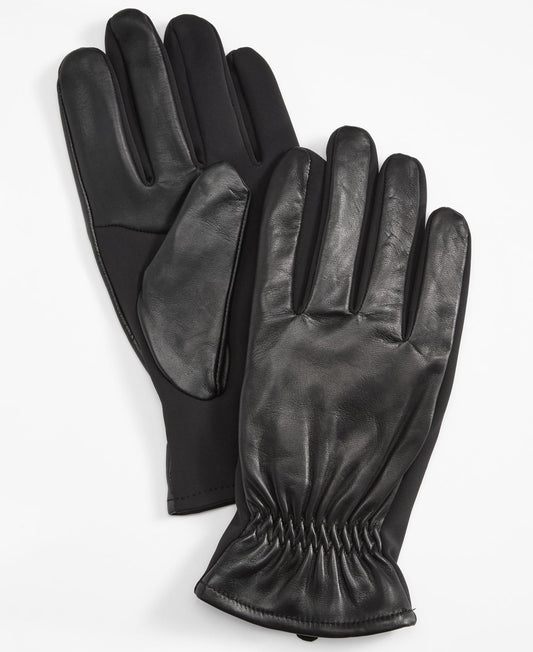 Ur Gloves Men's Fownes Leather Fabric Stretch Combo Glove