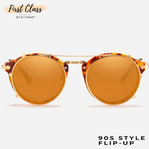 Vintage Round Flip Up Sunglasses 5
