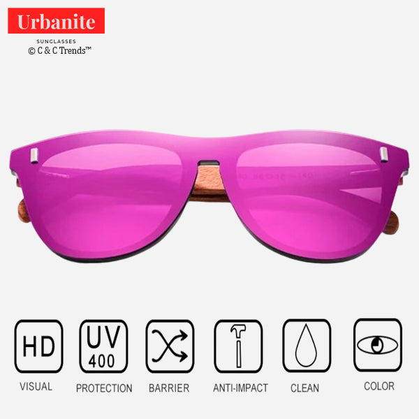 Vintage Style Wood Legs Rimless Sunglasses 14