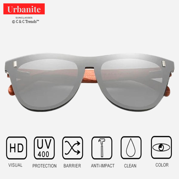 Vintage Style Wood Legs Rimless Sunglasses 16