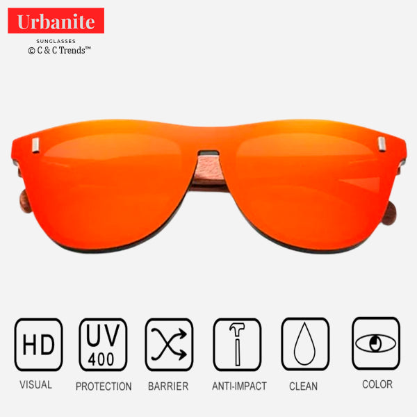 Vintage Style Wood Legs Rimless Sunglasses 20