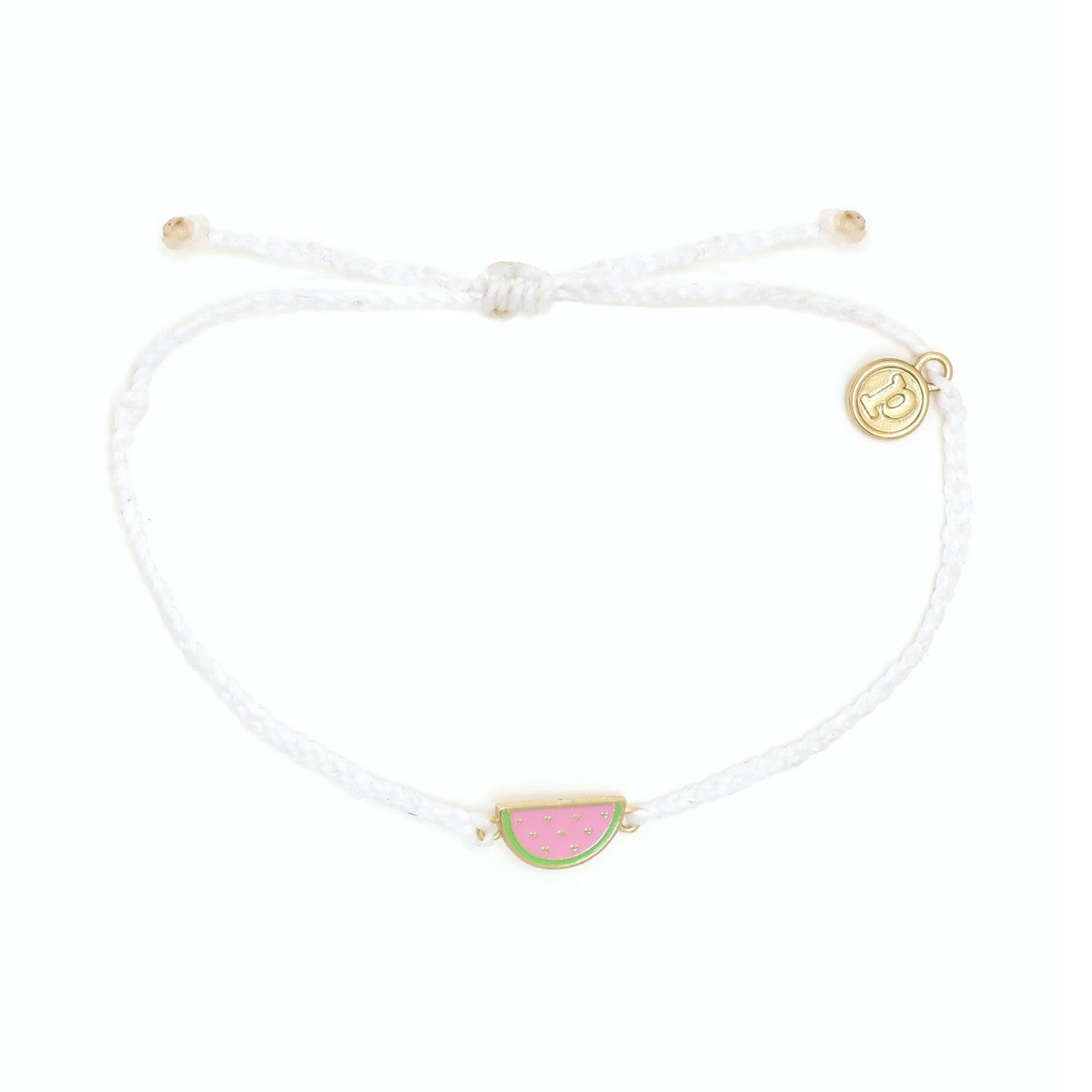 White and Gold Enamel Watermelon Bracelet