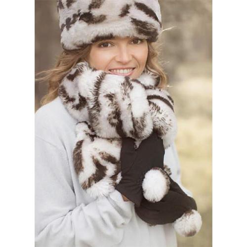 Faux Fur Headband by Evelyne Prelonge Paris Scarves Evelyne Prelonge White Tiger