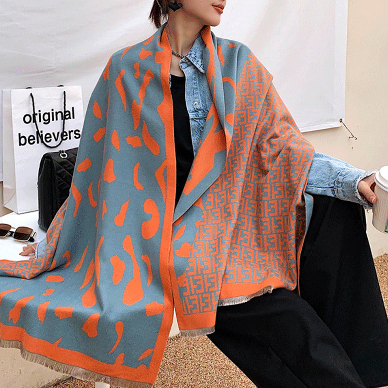 Fashion Scarf Camouflage Letters Autumn and Winter All-match Gifts