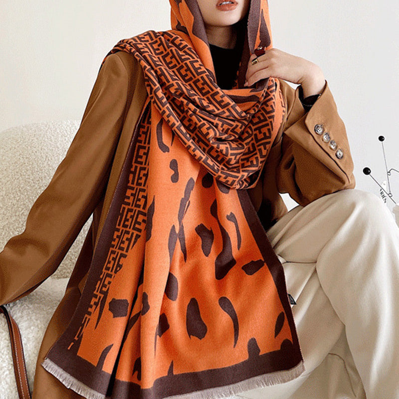 Fashion Scarf Camouflage Letters Autumn and Winter All-match Gifts