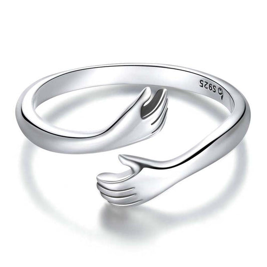 Hug Ring Adjustable Silver Ring Lover Ring Gift