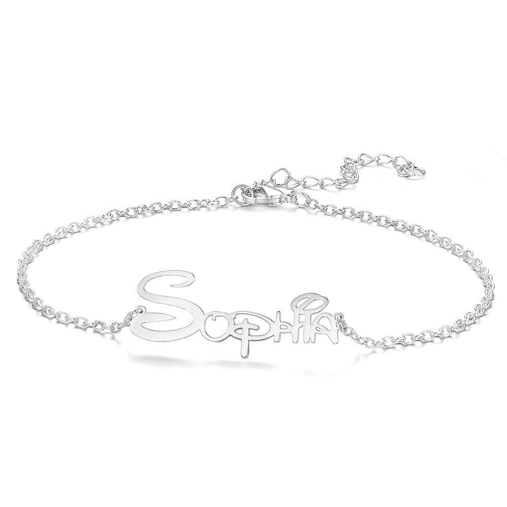 Custom Name Anklet Gold Plated Delicate Gift