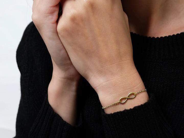 Infinity Vermeil Yellow Gold Chain Bracelet