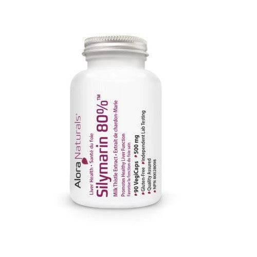 Alora Naturals Silymarin 80% (Milk Thistle)- 500 mg 90 Vegetarian Caps