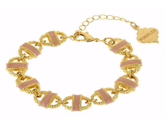 Enamel Basket Bracelet in Nude by Fornash - Country Club Prep