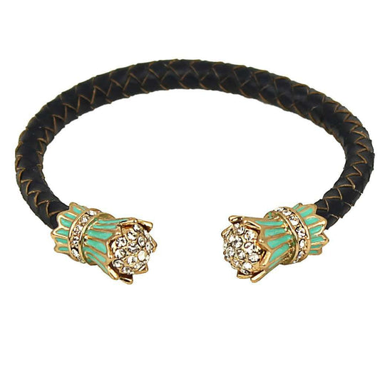 Lotus Bracelet in Navy and Aqua by Fornash - Country Club Prep