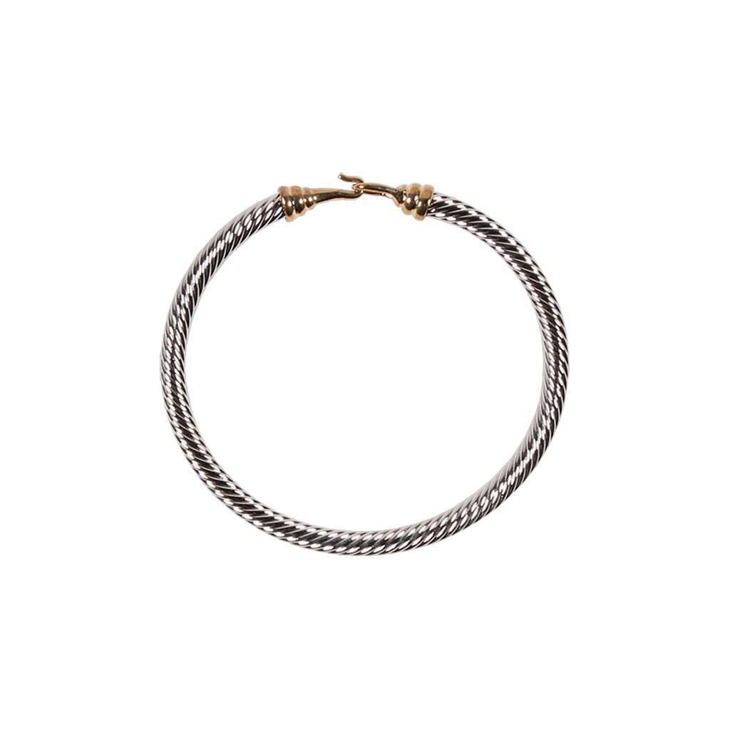 Silver & Gold Cable Bracelet by Caroline Hill