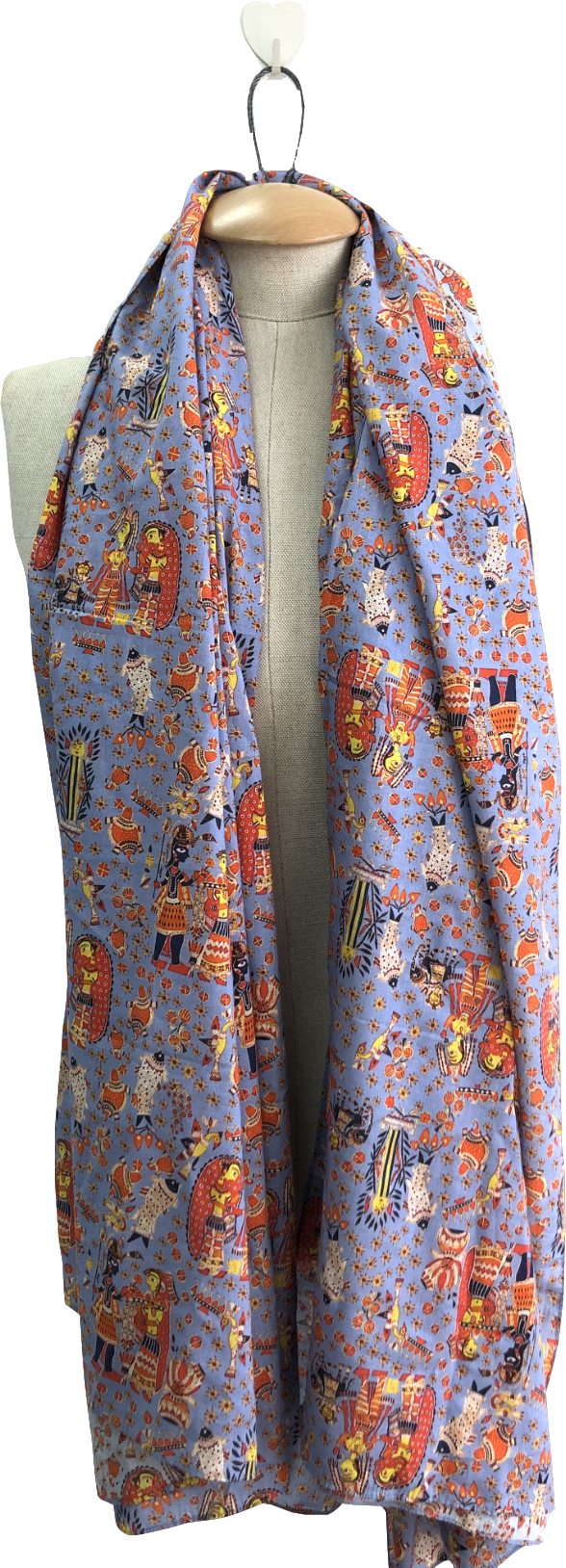 Muzungu Sisters Blue Printed Shawl One Size