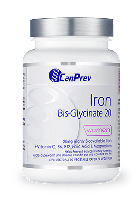 CanPrev Iron Bis-Glycinate 20 20mg 90 Capsules for Women