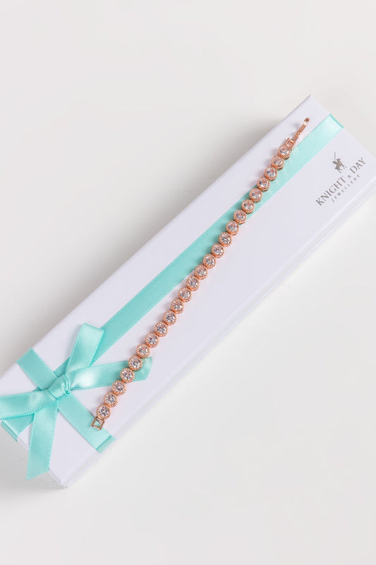 Danna Rose Gold Tennis Bracelet