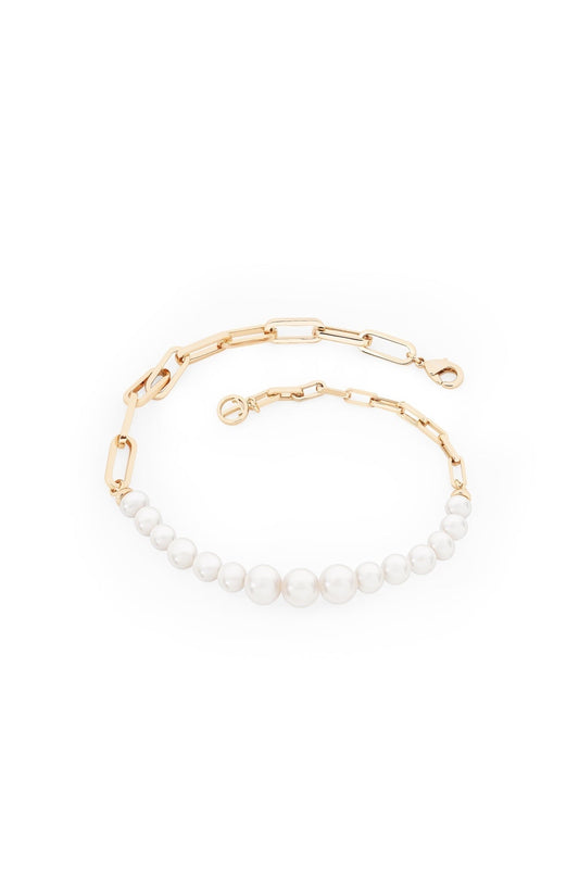 Pearl & Chain Link Bracelet