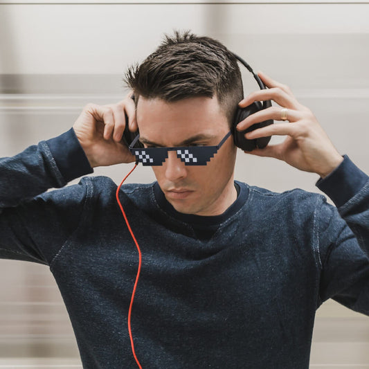 Cool Thug Life Meme Pixelated Sunglasses. Shop Sunglasses on Mounteen. Worldwide shipping available.