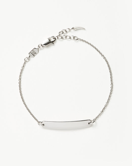 Engravable Bar Chain Bracelet | Silver Plated Bracelets Missoma Sterling Silver