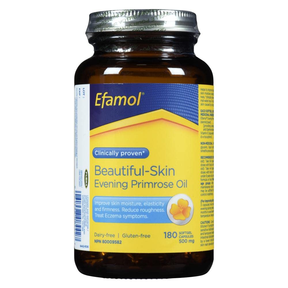 Flora Health Efamol Beautiful-Skin Evening Primrose Oil 1000mg Softgel Capsules - YesWellness.com