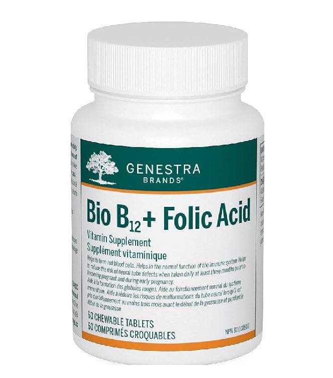 Genestra Bio B12 + Folic Acid 60 Chewable Tablets