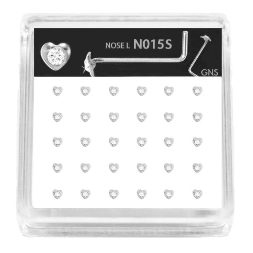 GNS Nose L Heart 30pcs - ikatehouse