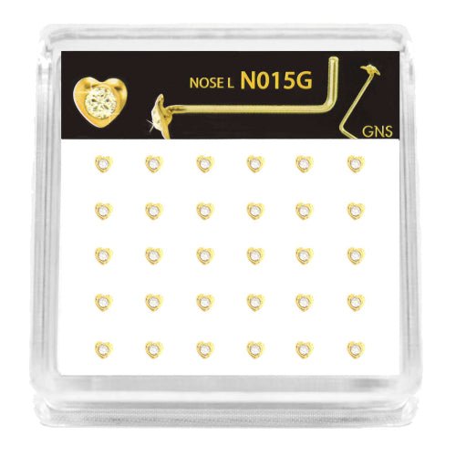 GNS Nose L Heart 30pcs - ikatehouse