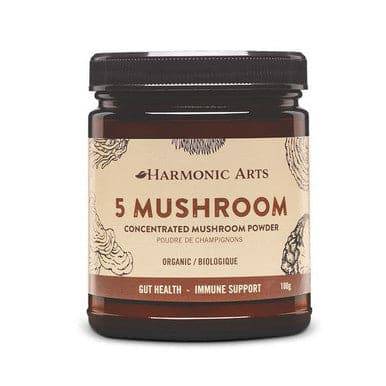 Harmonic Arts 5 Mushroom Concentrated Mushroom Powder Organic Gut Health - Immune Support