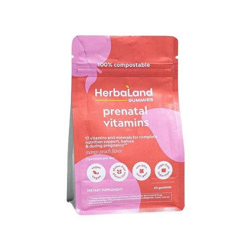 Herbaland Prenatal Vitamins Mango Peach 60 Gummies